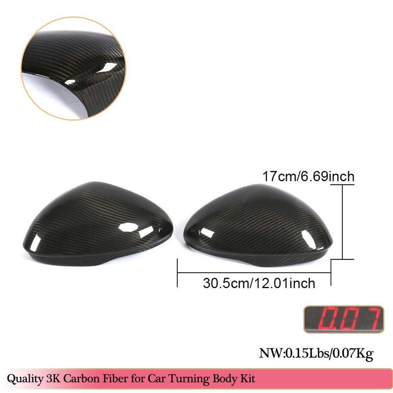 MCARCAR KIT Carbon Fiber Mirror Cover Caps Fit for Alfa Romeo Giulia Sedan 2015-2020 Add-on Factory Outlet CF Side Rearview Mirror Caps Car Exterior Outside Shell - Image 4